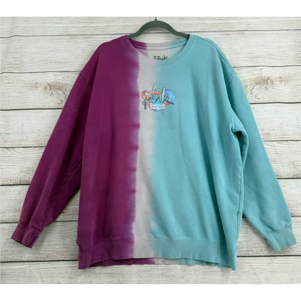 P!nk Summer Carnival 2024 Sweatshirt Unisex XL Purple Teal Tour Merch Crewneck